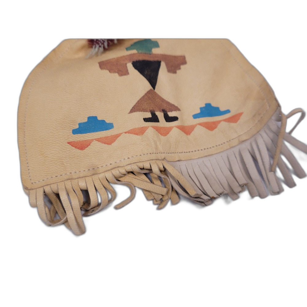 Vintage Native American Doll Purse by Carlson - leather - Picture 4 of 5